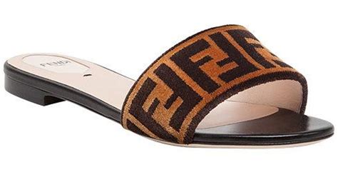 fendi leather flat sandals|Fendi open toe flat sandals.